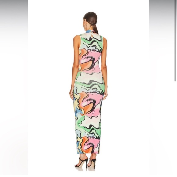 Abstract Multicolor Maxi Dress - Picture 2 of 13